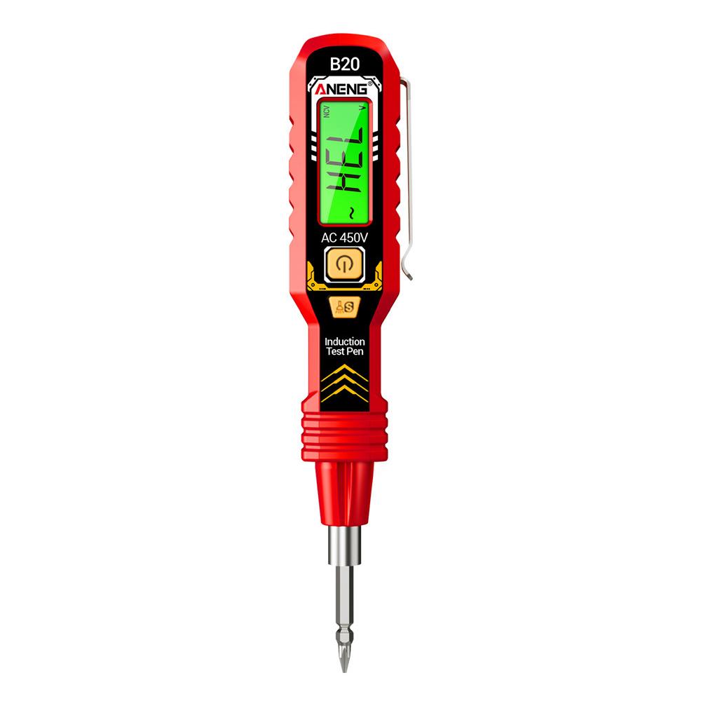 ANENG B20 Digital NCV Tester Pen 30-1000V Real Voltage Display+Buzzer Alarm Voltmeter/Breakpoint Finder Pro Electrician Tool червоний
ANENG B20 Digital NCV Tester Pen 30-1000V Real Voltage Display+Buzzer Alarm Voltmeter/Breakpoint Finder Pro Electrician Tool червоний