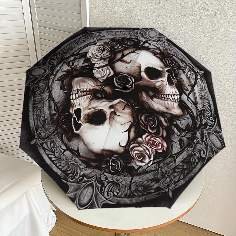 1pc Skulls and Roses Circular Artwork Umbrella with Plastic Handle,Suitable for All Seasons Home Travel Outdoor UmbrellaDD051
1pc Skulls and Roses Circular Artwork Umbrella with Plastic Handle,Suitable for All Seasons Home Travel Outdoor UmbrellaDD051