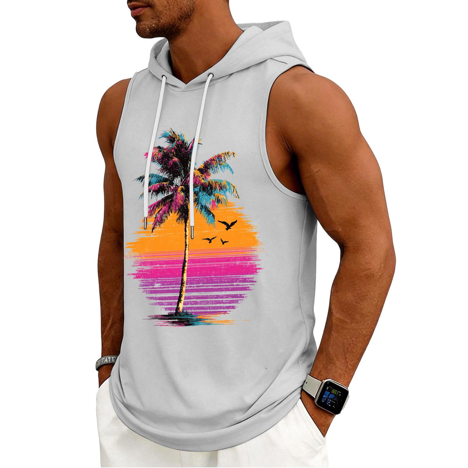 Men’s Sleeveless Hoodie with Drawstring Hood and Tree Graphic Print Relaxed Fit Lightweight Casual Top M
Men’s Sleeveless Hoodie with Drawstring Hood and Tree Graphic Print Relaxed Fit Lightweight Casual Top M