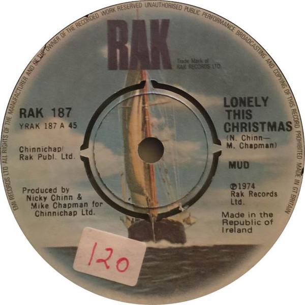 7inch Record MUD - Lonely This Christmas RAK187 RAK 1974 UK Rock Used
7inch Record MUD - Lonely This Christmas RAK187 RAK 1974 UK Rock Used