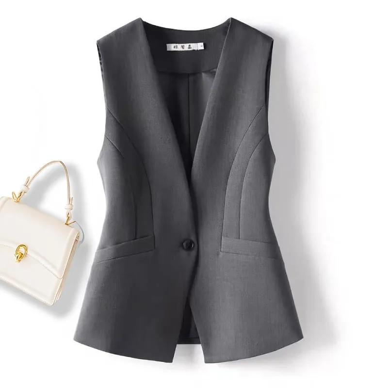 Suit Vest Women s Vest Jacket 2025 Autumn New Style Waist Commuting Versatile Slim Waistcoat S сірий колір
Suit Vest Women s Vest Jacket 2025 Autumn New Style Waist Commuting Versatile Slim Waistcoat S сірий колір