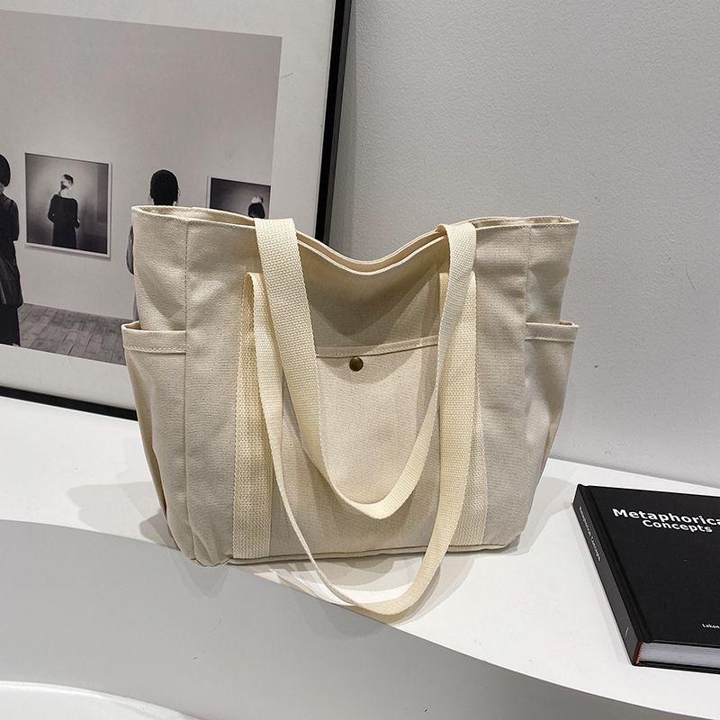 New Large Capacity Canvas Tote with Multiple Pockets-Perfect for School/work Commute/travel and Shopping Bags One Shoulder бежевый
New Large Capacity Canvas Tote with Multiple Pockets-Perfect for School/work Commute/travel and Shopping Bags One Shoulder бежевый