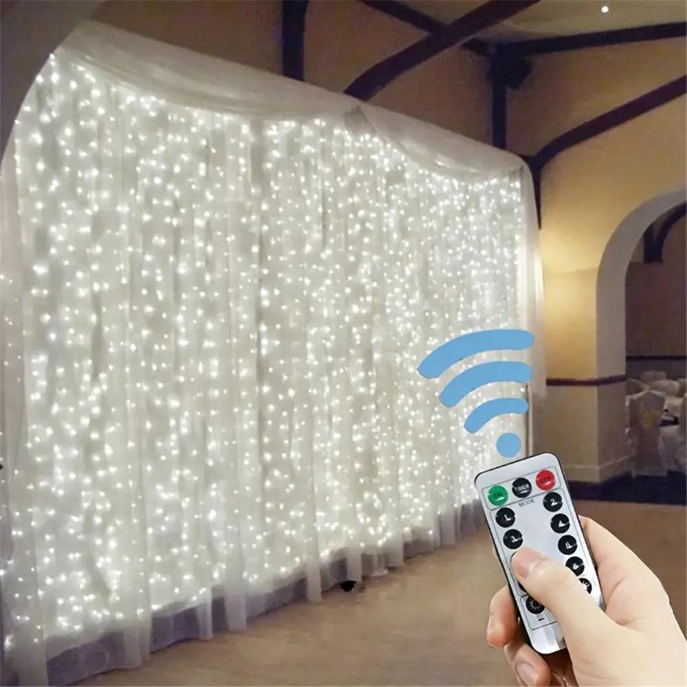 3M×6/3/2/1M Curtain String Lights USB Power with Remote Control LED Fairy Lights Christmas Tree Pendant Home Bedroom Decorations 3x1M 100LEDs белый
3M×6/3/2/1M Curtain String Lights USB Power with Remote Control LED Fairy Lights Christmas Tree Pendant Home Bedroom Decorations 3x1M 100LEDs белый