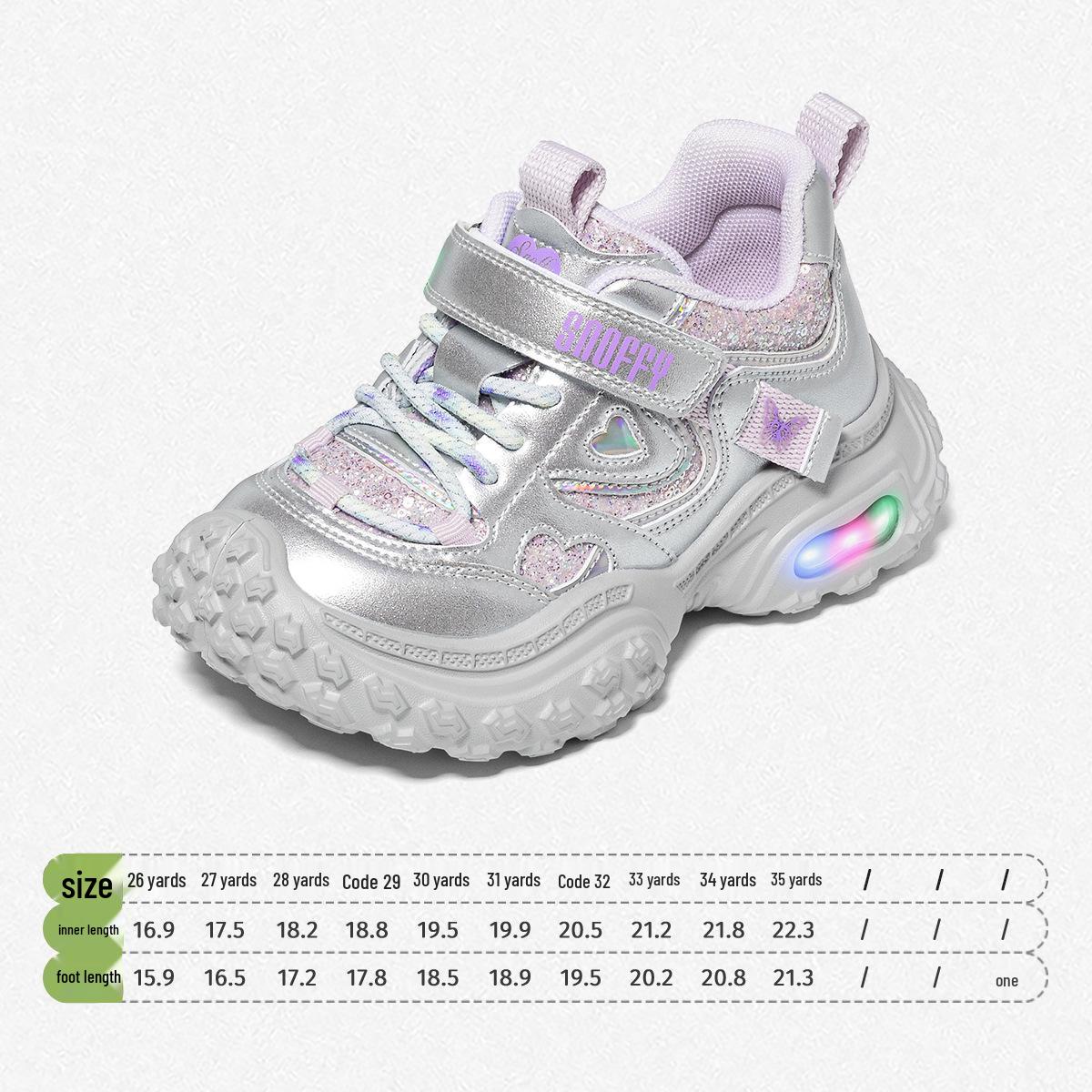 **Snuffy Girls Light-up Red Sports Shoes 2026 – Non-slip, Soft Sole, Outdoor Casual Footwear** Size 28
**Snuffy Girls Light-up Red Sports Shoes 2026 – Non-slip, Soft Sole, Outdoor Casual Footwear** Size 28