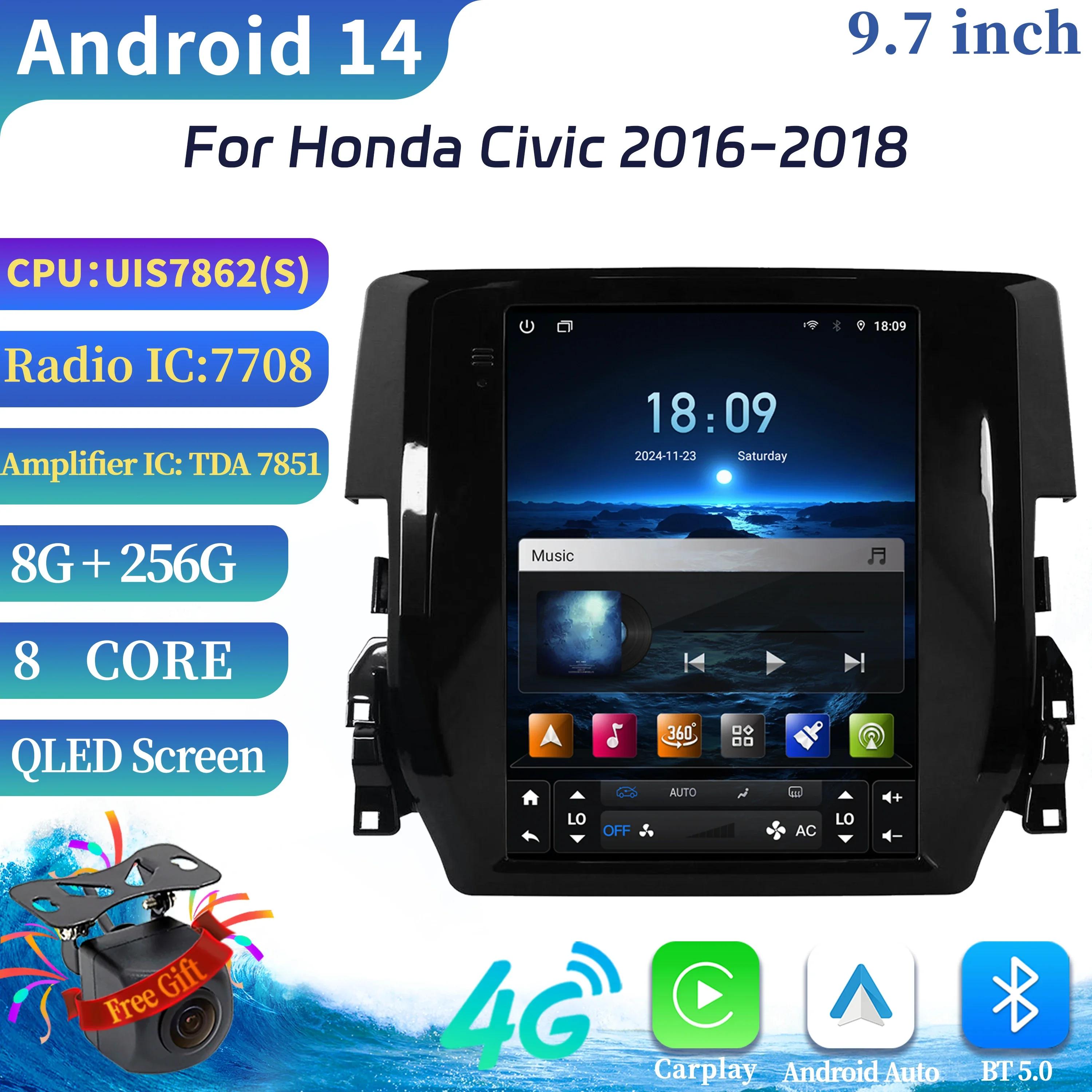 9.7inch For European Left Rudder Honda Civic 2016-2018 Car Radio Android Multimedia Navigation CarPlay 4G GPS Screen Stereo GPS CHINA
9.7inch For European Left Rudder Honda Civic 2016-2018 Car Radio Android Multimedia Navigation CarPlay 4G GPS Screen Stereo GPS CHINA