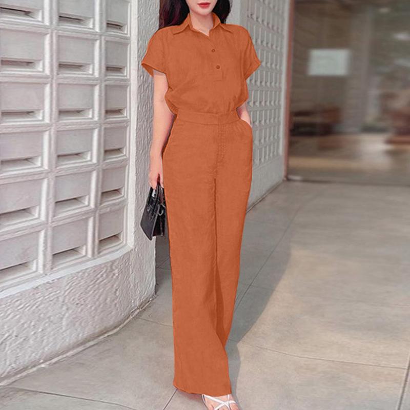 ZANZEA Women Korean Causal Short Sleeve Blouse and Long Pants Two Piece Suit Sets 2XL
ZANZEA Women Korean Causal Short Sleeve Blouse and Long Pants Two Piece Suit Sets 2XL