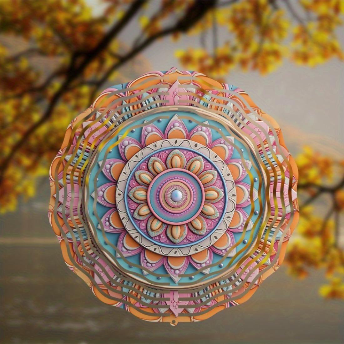 1pc Orange Mandala Spiral Wind Chime - Metal 3D Spinner with a 360° Rotating Hook, Outdoor Decoration for Garden And Yard, 1pc 01A
1pc Orange Mandala Spiral Wind Chime - Metal 3D Spinner with a 360° Rotating Hook, Outdoor Decoration for Garden And Yard, 1pc 01A