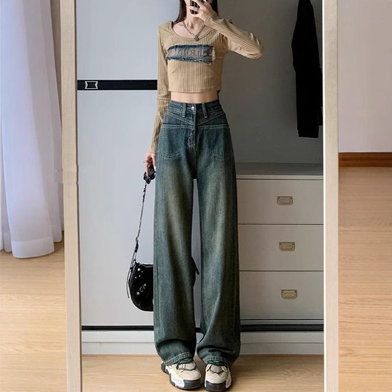 Women s High-Waisted Grey Wide-Leg Jeans - New Year Trendy Slimming Floor-Length Trousers Large
Women s High-Waisted Grey Wide-Leg Jeans - New Year Trendy Slimming Floor-Length Trousers Large