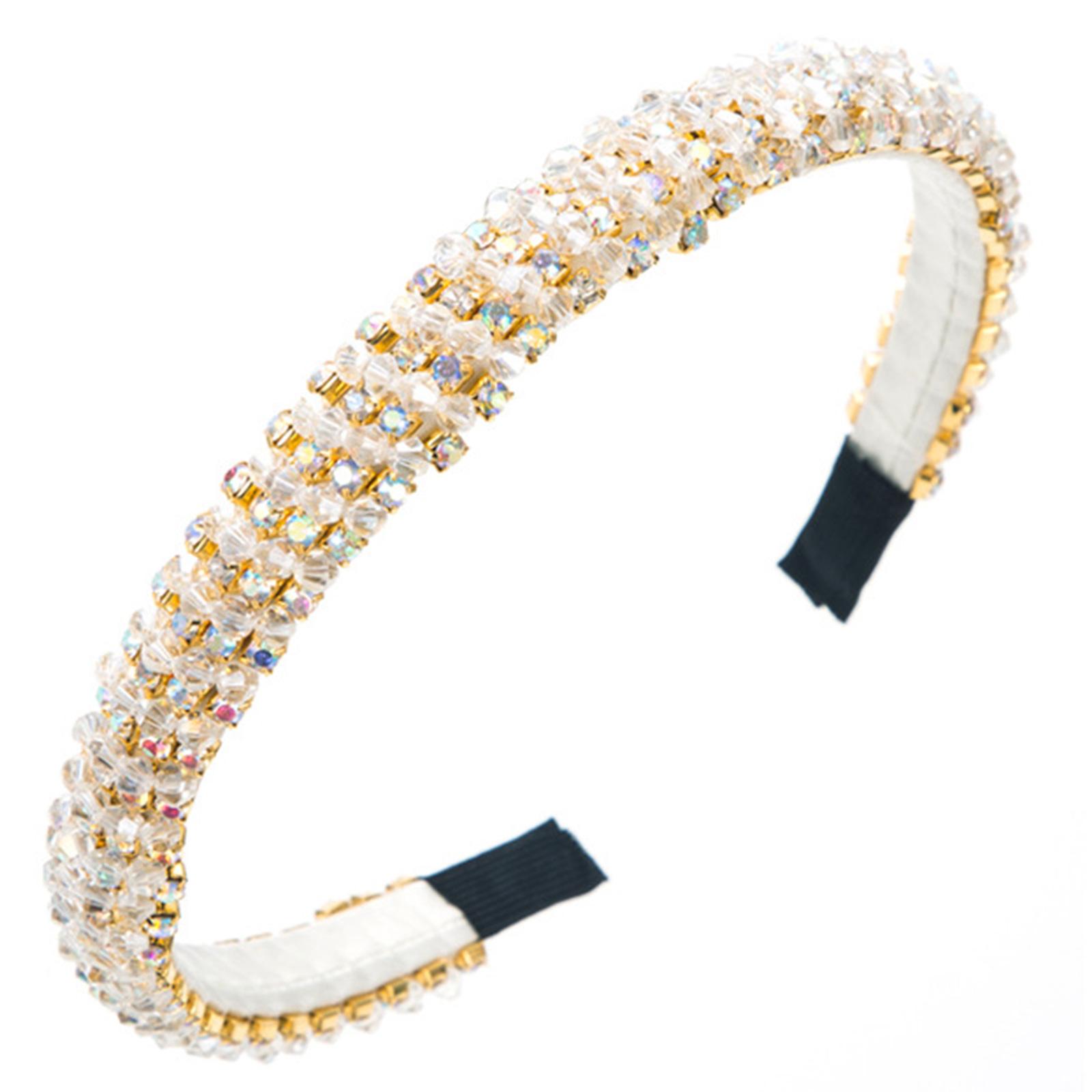 Тонкие поля повязки на голову в стиле барокко для женщин, нескользящие повязки на голову с цветными бусинами, повязки на голову для девочек, умывание лица, спорт белый