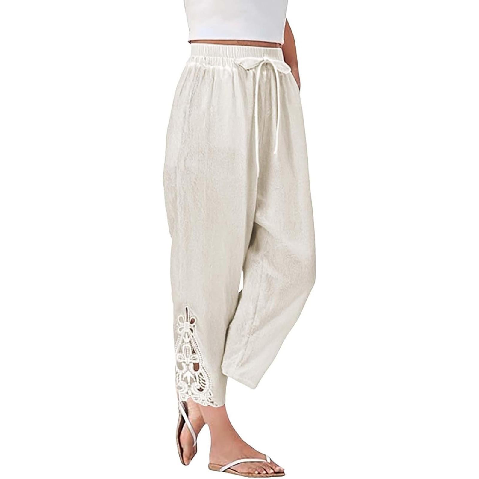 Women Elastic High Waist 3/4 Pant Casual Fit Wide Beach Travel Vacation Outfits Capris Leg Pants With Pockets XL бежевий
Women Elastic High Waist 3/4 Pant Casual Fit Wide Beach Travel Vacation Outfits Capris Leg Pants With Pockets XL бежевий