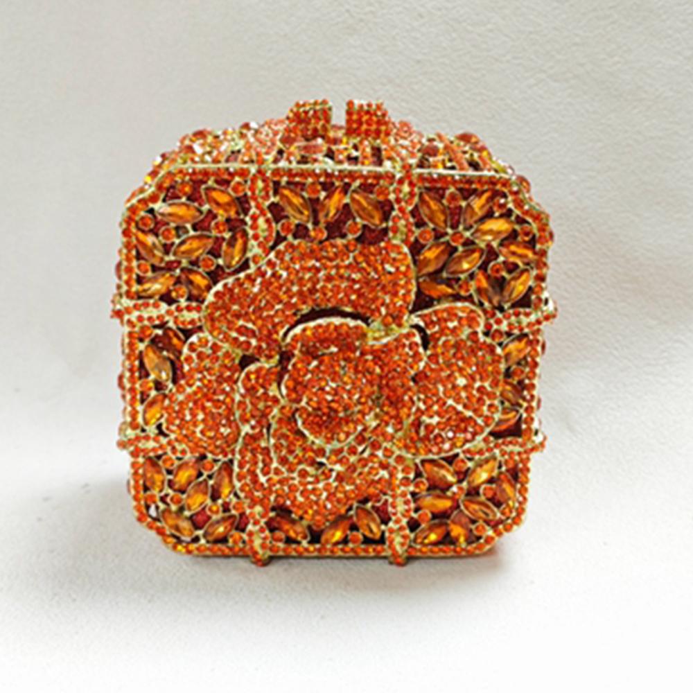 Square Shape Orange/Gold Crystal Evening Bag New Luxury Diamond Lady Party Purse WHTUOHENG Mini Women Minaudiere Handbags 11cmX11cmX7cm
Square Shape Orange/Gold Crystal Evening Bag New Luxury Diamond Lady Party Purse WHTUOHENG Mini Women Minaudiere Handbags 11cmX11cmX7cm