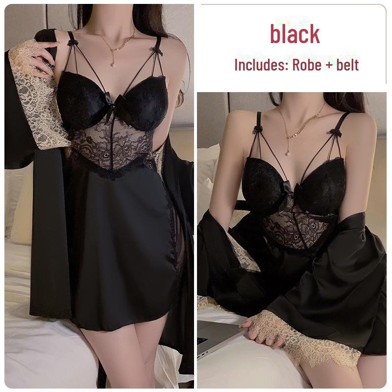 Пижамный комплект Guiruo Plus Size с нагрудными накладками и поддерживающими ремнями - Включает ночную рубашку и уютный халат One Size
Пижамный комплект Guiruo Plus Size с нагрудными накладками и поддерживающими ремнями - Включает ночную рубашку и уютный халат One Size