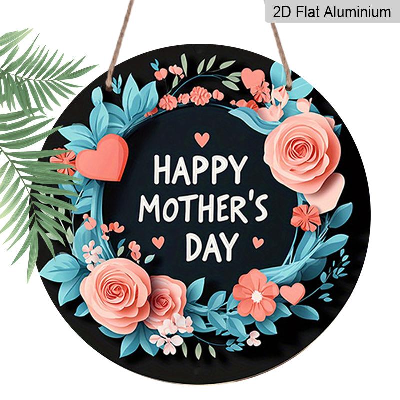 2D Flat, 1pc Vintage Mother s Day Round Aluminum Wall Sign - Pink Roses & Turquoise Floral Wreath with Happy Mother s Day Text, Heart Cutouts 1pc
2D Flat, 1pc Vintage Mother s Day Round Aluminum Wall Sign - Pink Roses & Turquoise Floral Wreath with Happy Mother s Day Text, Heart Cutouts 1pc