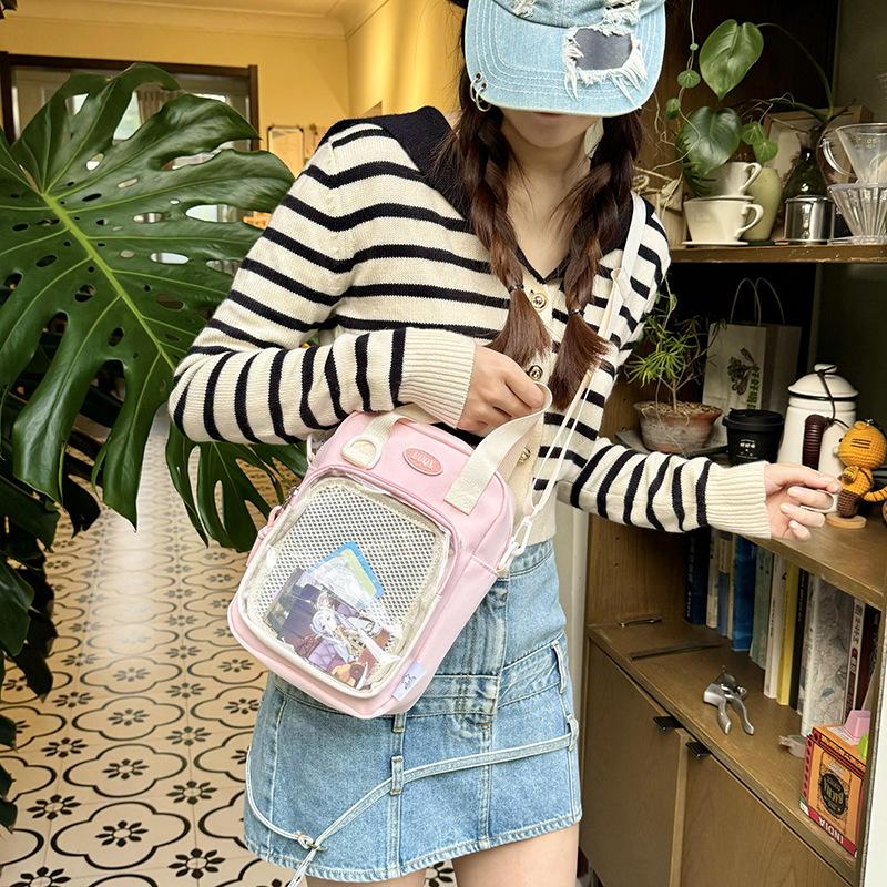 Cartoon anime two-dimensional girl transparent student flow out cute casual mini messenger bag чорний
Cartoon anime two-dimensional girl transparent student flow out cute casual mini messenger bag чорний