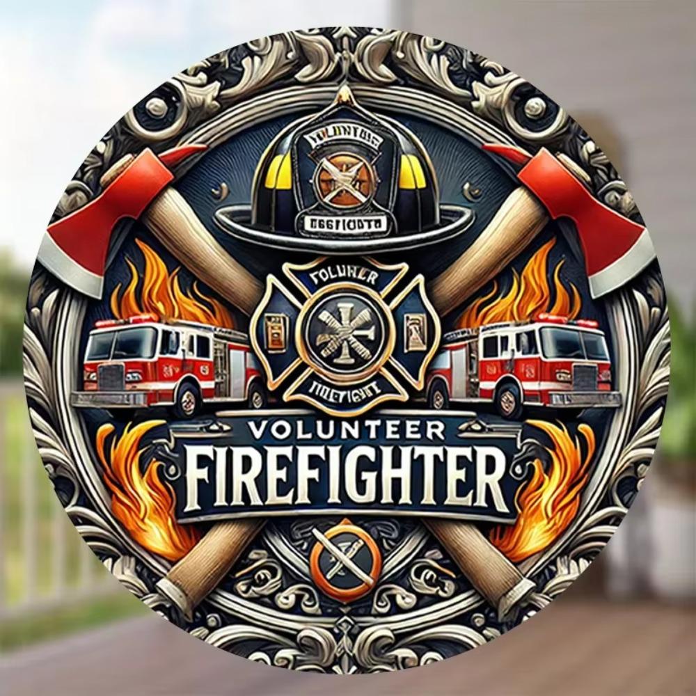 Volunteer Firefighter Vintage Metal Sign, Round, Iron Frameless Wall Art, Contemporary Traditional Style, Indoor Decor 20x20cm белый
Volunteer Firefighter Vintage Metal Sign, Round, Iron Frameless Wall Art, Contemporary Traditional Style, Indoor Decor 20x20cm белый