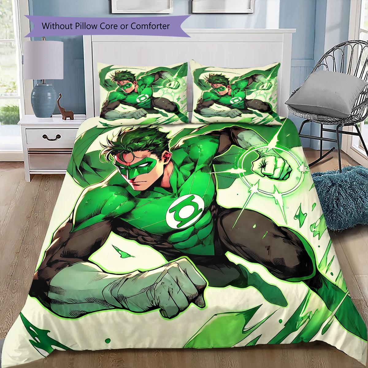Green Lantern Bedding Set, 1 Duvet Cover & 2 Pillowcases, Cozy Bedroom, Great Gift for DC Superhero Fans 135x200cm
Green Lantern Bedding Set, 1 Duvet Cover & 2 Pillowcases, Cozy Bedroom, Great Gift for DC Superhero Fans 135x200cm