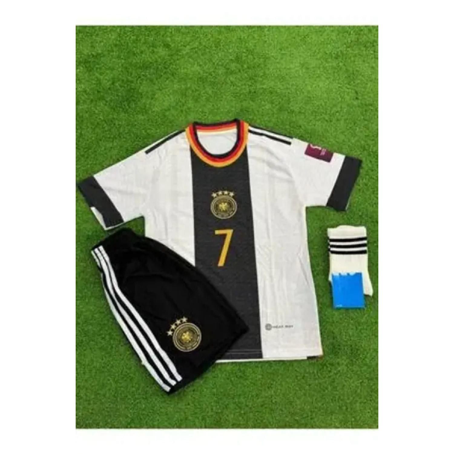 Детская белая майка Кай Хаверц, Чемпионат мира по футболу 2022 года в Германии (Трикотажные шорты, носки) 6-7 Yaş чистый
Детская белая майка Кай Хаверц, Чемпионат мира по футболу 2022 года в Германии (Трикотажные шорты, носки) 6-7 Yaş чистый