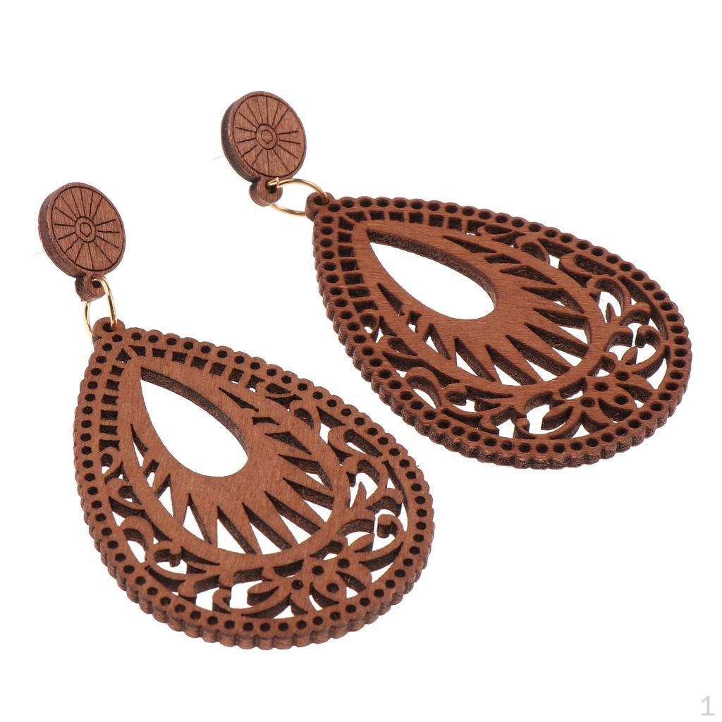 Bohemian Women Wooden Earrings Dangle Pendant Hook for Christmas, Day, Valentines Coffee Color
Bohemian Women Wooden Earrings Dangle Pendant Hook for Christmas, Day, Valentines Coffee Color