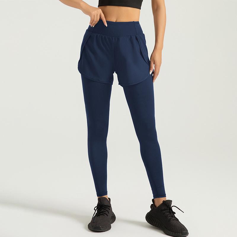 High Waist Two-Piece Look Yoga Pants with Hip Lift and Pockets Small синій
High Waist Two-Piece Look Yoga Pants with Hip Lift and Pockets Small синій