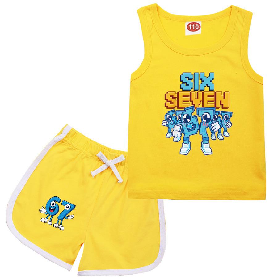 9193 Kids Steal a Brainrot 67 Print Tank Shorts Tracksuit 100cm жовтий
9193 Kids Steal a Brainrot 67 Print Tank Shorts Tracksuit 100cm жовтий