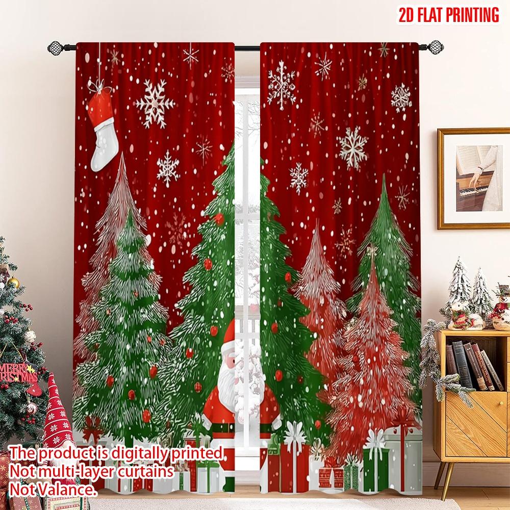 2pcs 2D flat printing Merry Christmas Curtains Christmas Day Digital Printed Polyester Drapes Festive Curtains for Holiday 100*130 Grommet Top 1pcs
2pcs 2D flat printing Merry Christmas Curtains Christmas Day Digital Printed Polyester Drapes Festive Curtains for Holiday 100*130 Grommet Top 1pcs