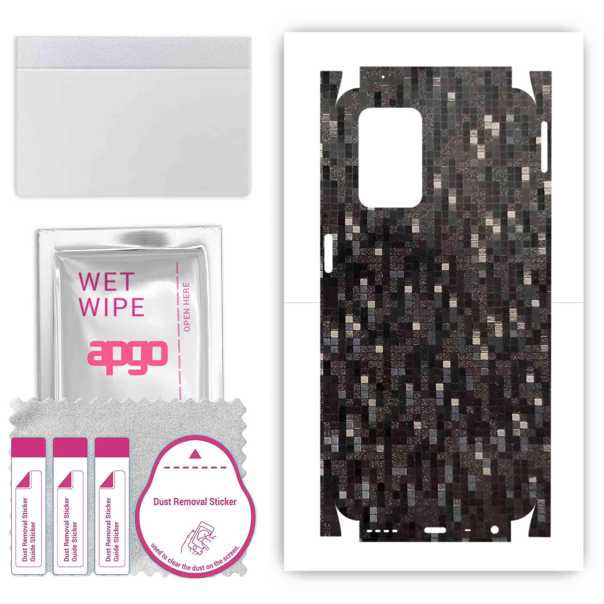 apgo Protective Skin Sticker for the back+sides compatible with Realme 8s 5G, Full Wrap Film, Foil, Vinyl - Pattern Carbon Black Pixel
apgo Protective Skin Sticker for the back+sides compatible with Realme 8s 5G, Full Wrap Film, Foil, Vinyl - Pattern Carbon Black Pixel