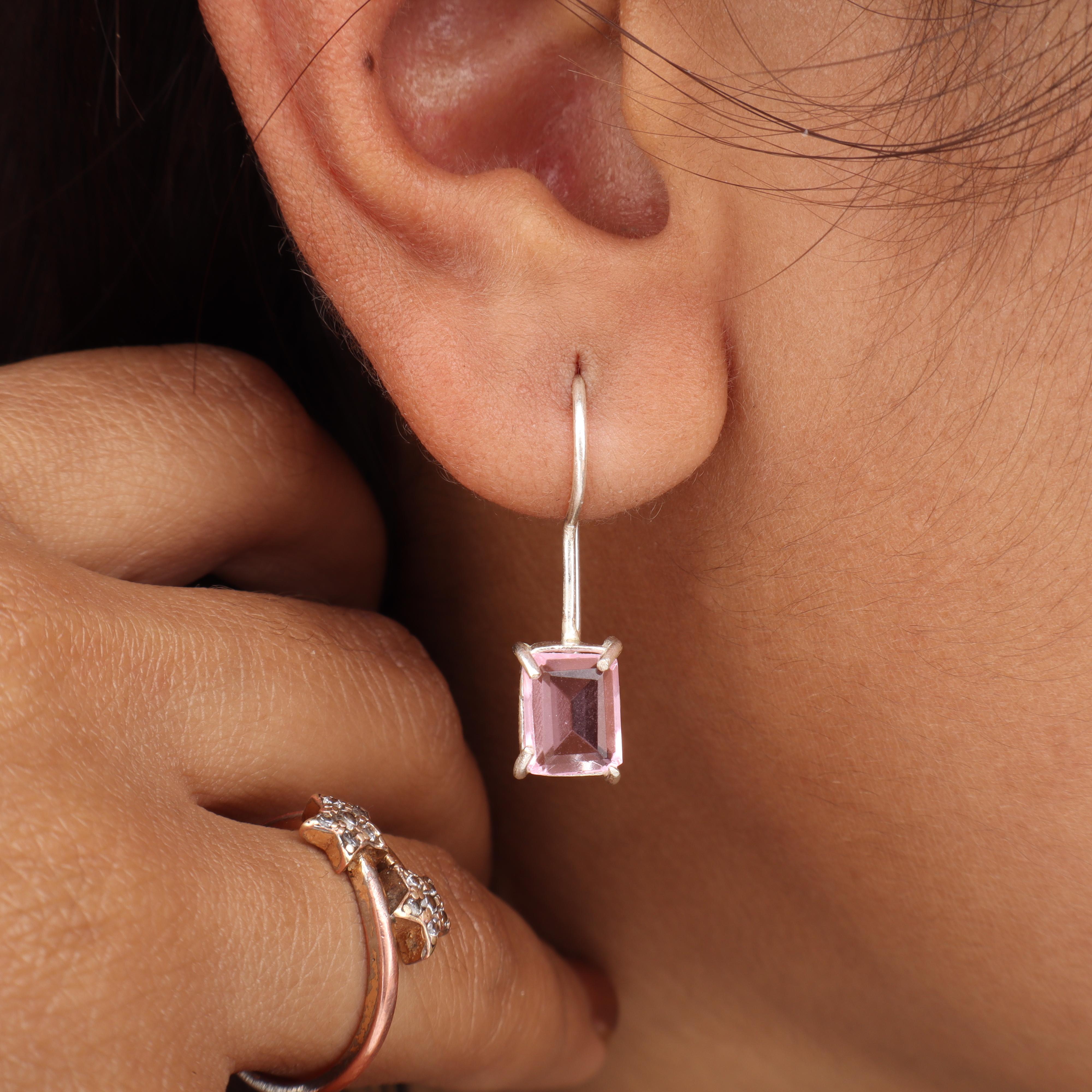 Natural Morganite Gemstone 925 Sterling Silver Handmade Jewelry Hook Earrings 1 EE-180-7
Natural Morganite Gemstone 925 Sterling Silver Handmade Jewelry Hook Earrings 1 EE-180-7