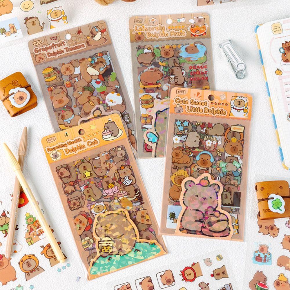 6Pcs/bag Stationery Capybara Sticker PET Cartoon Decorative Stickers Capybara Handbook Stickers Drumstick
6Pcs/bag Stationery Capybara Sticker PET Cartoon Decorative Stickers Capybara Handbook Stickers Drumstick