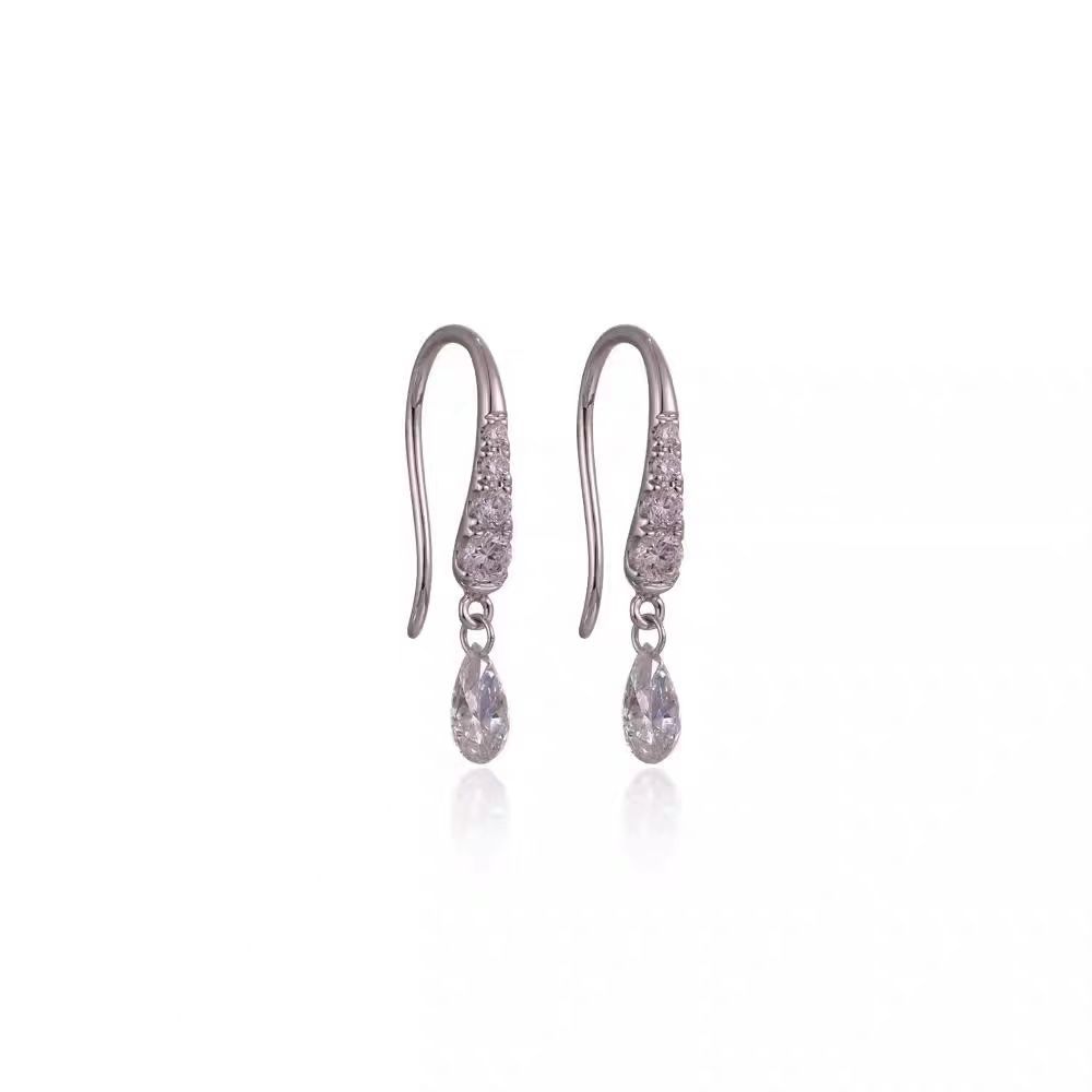PANJBJ 925 Sterling Silver Water Drop Studs Hoop Earring for Women Zircon Minimalism Office Classic Jewelry Gift Dropshipping
PANJBJ 925 Sterling Silver Water Drop Studs Hoop Earring for Women Zircon Minimalism Office Classic Jewelry Gift Dropshipping