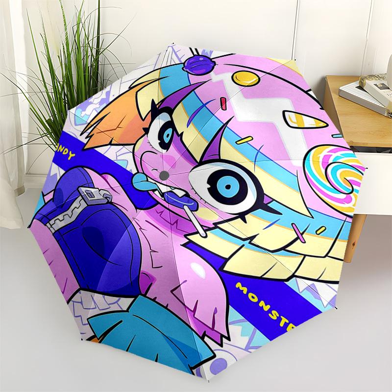 1pc Candy Monster Outdoor Umbrella - Automatic Opening/Closing, Portable Tri-Fold Design with 8-Rib Iron Frame - Perfect Gift for Fans, Travelers, Dai
1pc Candy Monster Outdoor Umbrella - Automatic Opening/Closing, Portable Tri-Fold Design with 8-Rib Iron Frame - Perfect Gift for Fans, Travelers, Dai
