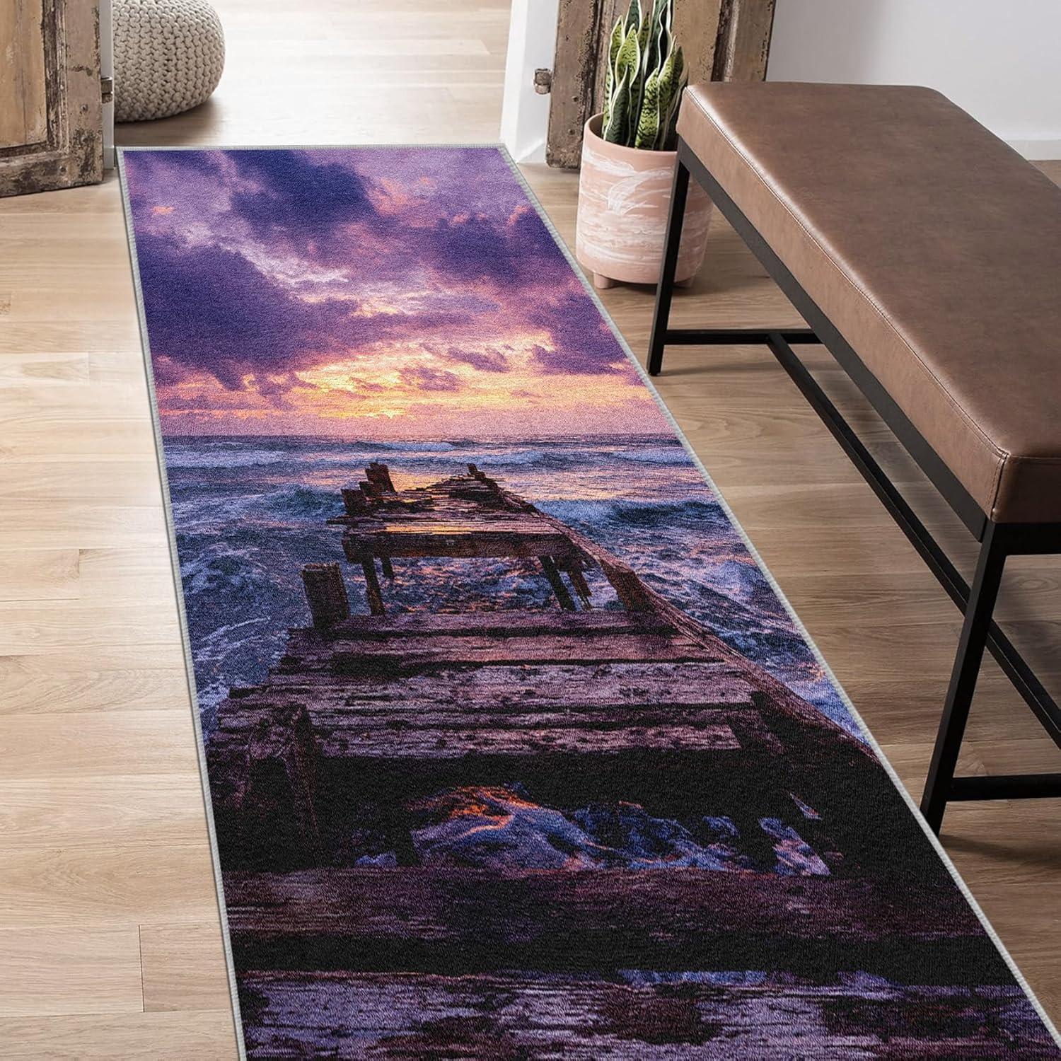 3D Optical Illusions Wooden Bridge Runner Rug Nature Scene Home Decor Carpet Turquoise Stream Landscape Floormat for Hallway 50x150CM
3D Optical Illusions Wooden Bridge Runner Rug Nature Scene Home Decor Carpet Turquoise Stream Landscape Floormat for Hallway 50x150CM