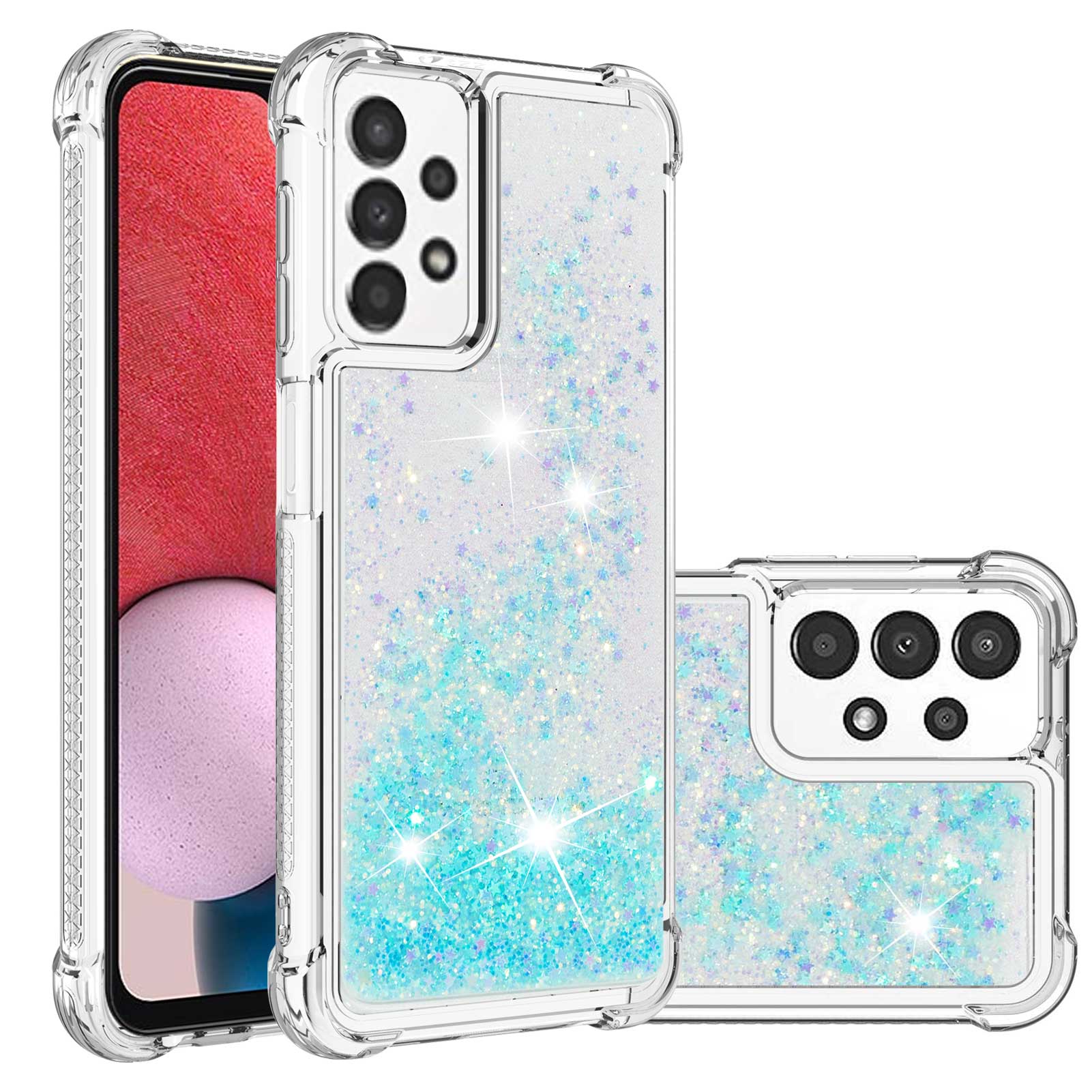 For Samsung Galaxy A13 4G TPU Case Glitter Quicksand Shockproof Phone Back Cover Silver/Hearts
For Samsung Galaxy A13 4G TPU Case Glitter Quicksand Shockproof Phone Back Cover Silver/Hearts