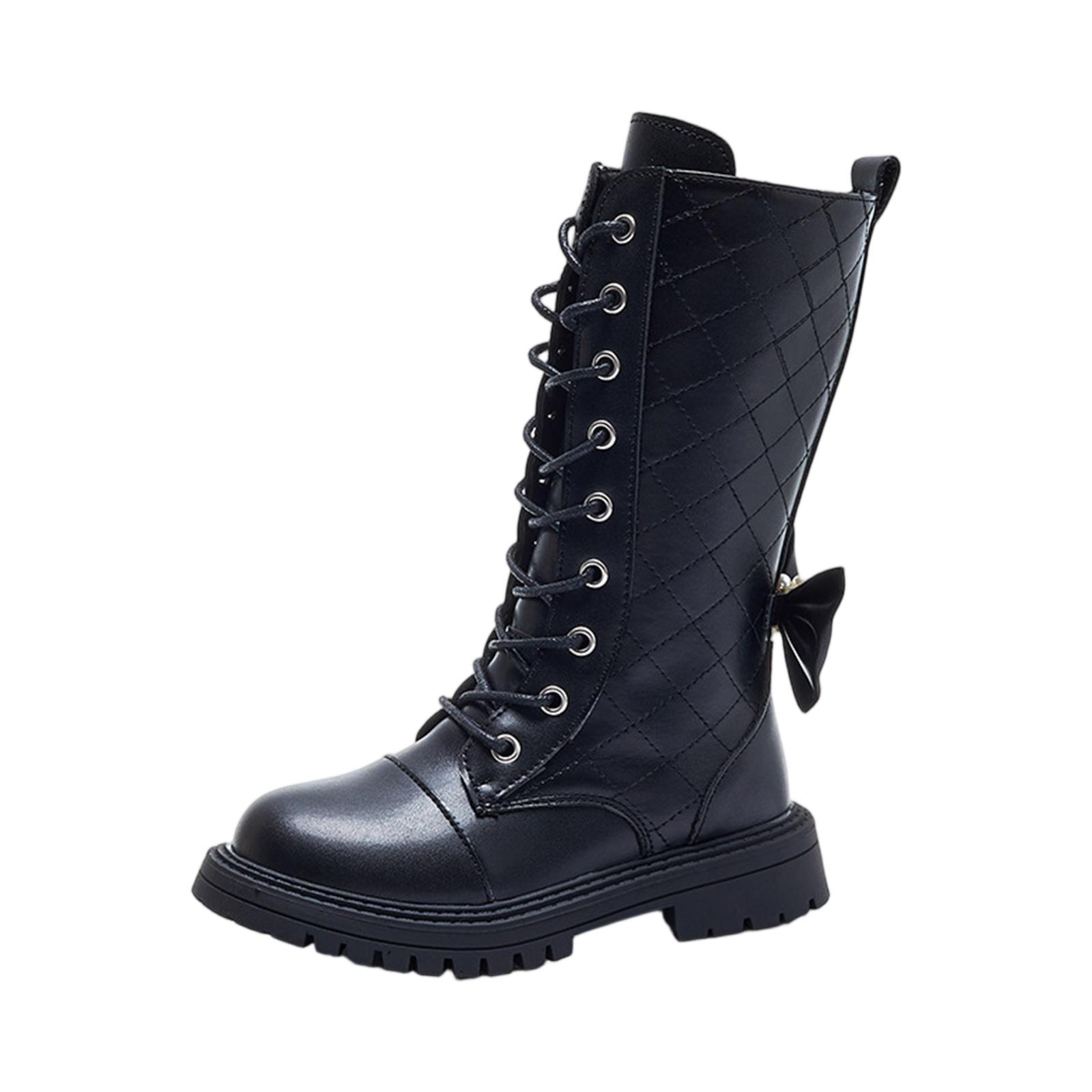 Children Boots High Tube Lace Up Side Zipper Flat Sole Martin Style Long Boots Suitable for Kids Durable and Comfortable Footwear 35 чорний
Children Boots High Tube Lace Up Side Zipper Flat Sole Martin Style Long Boots Suitable for Kids Durable and Comfortable Footwear 35 чорний