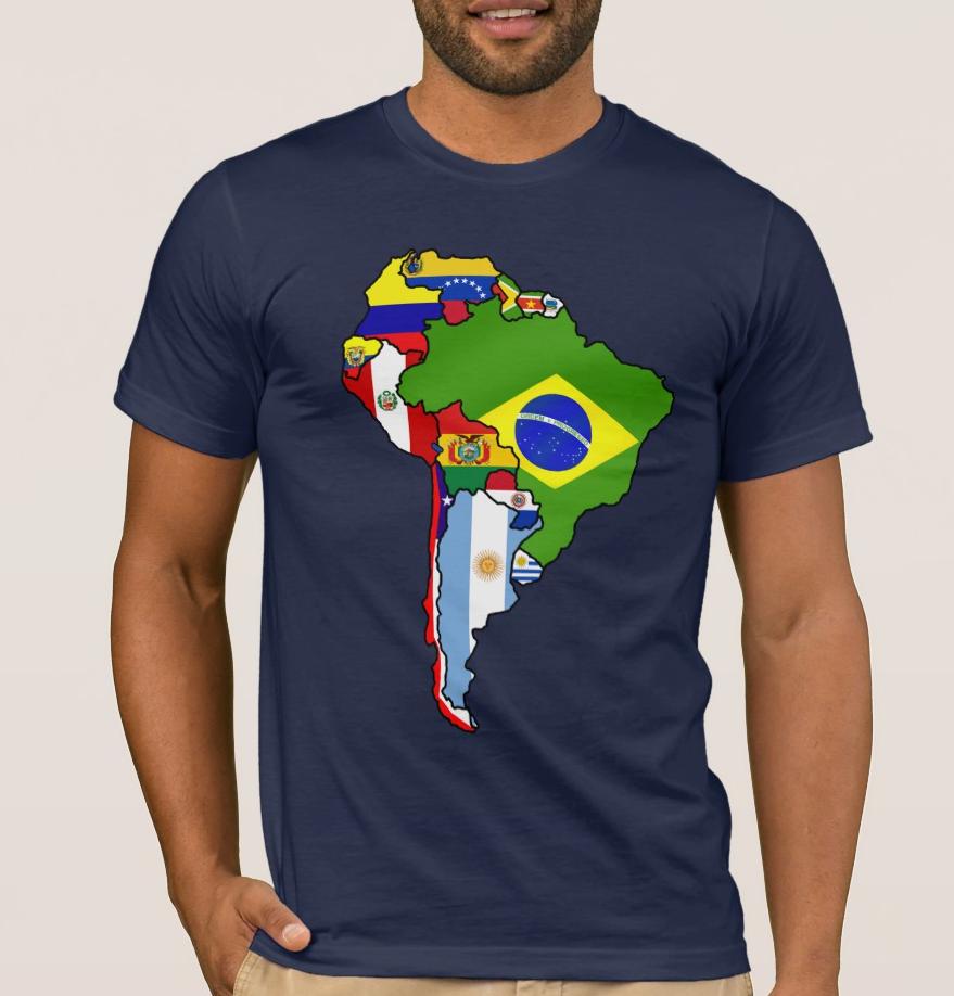 Flag Map of South American Countries TShirt 100 Cotton ONeck Summer Short Sleeve Casual Mens Tshirt Size S3XL 4XL
Flag Map of South American Countries TShirt 100 Cotton ONeck Summer Short Sleeve Casual Mens Tshirt Size S3XL 4XL