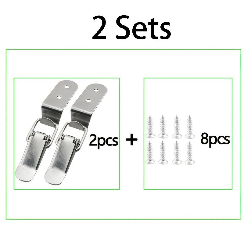2 Sets 90° Spring-Loaded Toggle Latches, Duckbill Hook Latches for Boxes, Chests & Trunks
2 Sets 90° Spring-Loaded Toggle Latches, Duckbill Hook Latches for Boxes, Chests & Trunks