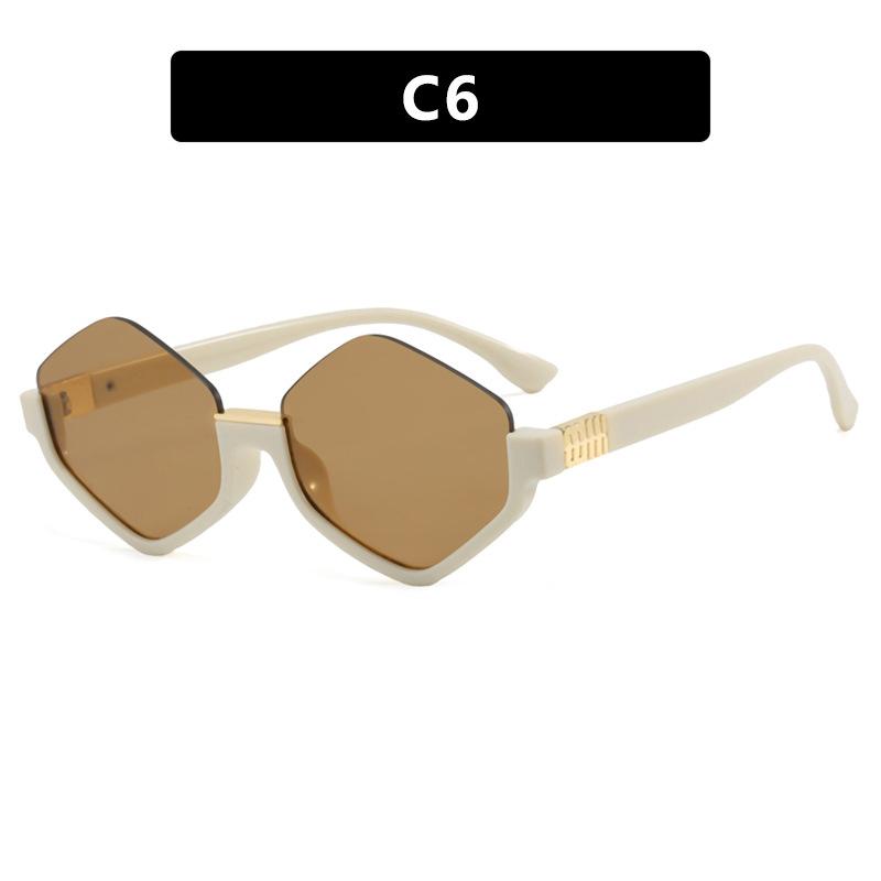 Rhombus half-frame polygonal sunglasses European and American trend sunglasses high-end photo versatile concave sunglasses as pictured
Rhombus half-frame polygonal sunglasses European and American trend sunglasses high-end photo versatile concave sunglasses as pictured