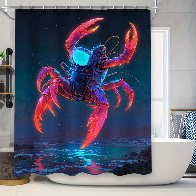 High-Quality, Unique Underwater Exploration Lobster Shower Curtain for Modern Bathrooms Bright Colors Waterproof Fabric 90x180cm
High-Quality, Unique Underwater Exploration Lobster Shower Curtain for Modern Bathrooms Bright Colors Waterproof Fabric 90x180cm