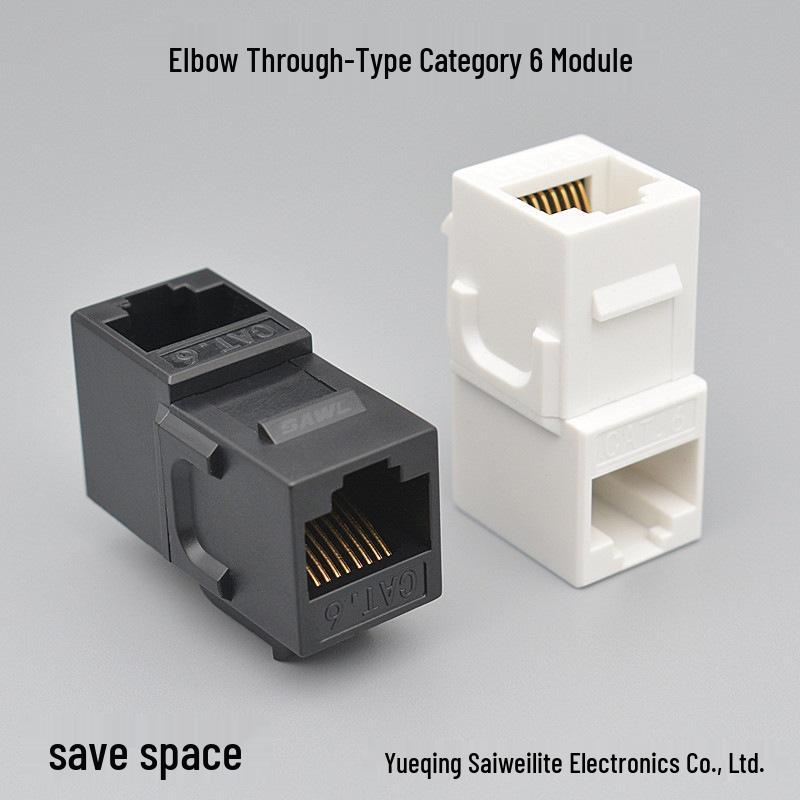 90° Cat6 Elbow Network Adapter - Right Angle Connector for Computer Networks
90° Cat6 Elbow Network Adapter - Right Angle Connector for Computer Networks