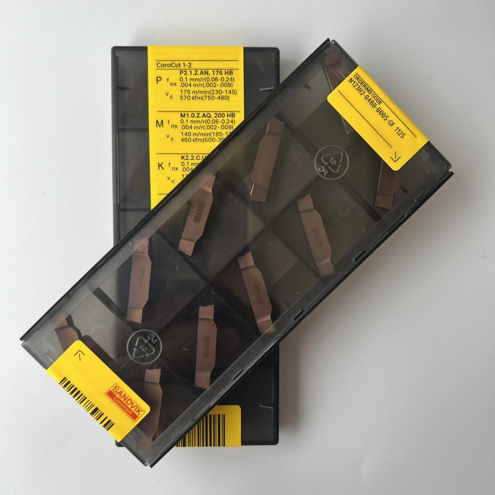 Original Sandvik / N123H2-0480-0005-GF 1125 CNC lathe carbide blade tool 10 Pcs
Original Sandvik / N123H2-0480-0005-GF 1125 CNC lathe carbide blade tool 10 Pcs