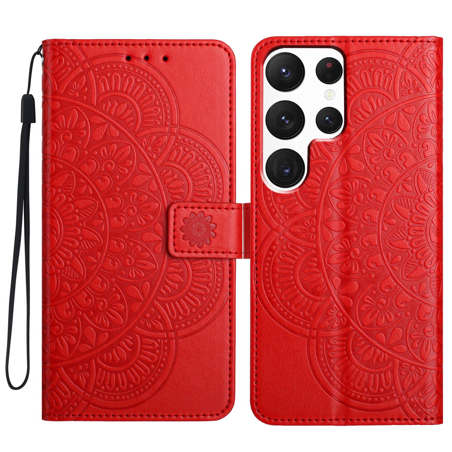 For Samsung Galaxy S25 Ultra Leather Case with Card Slots Mandala Pattern Phone Cover Stand Red
For Samsung Galaxy S25 Ultra Leather Case with Card Slots Mandala Pattern Phone Cover Stand Red