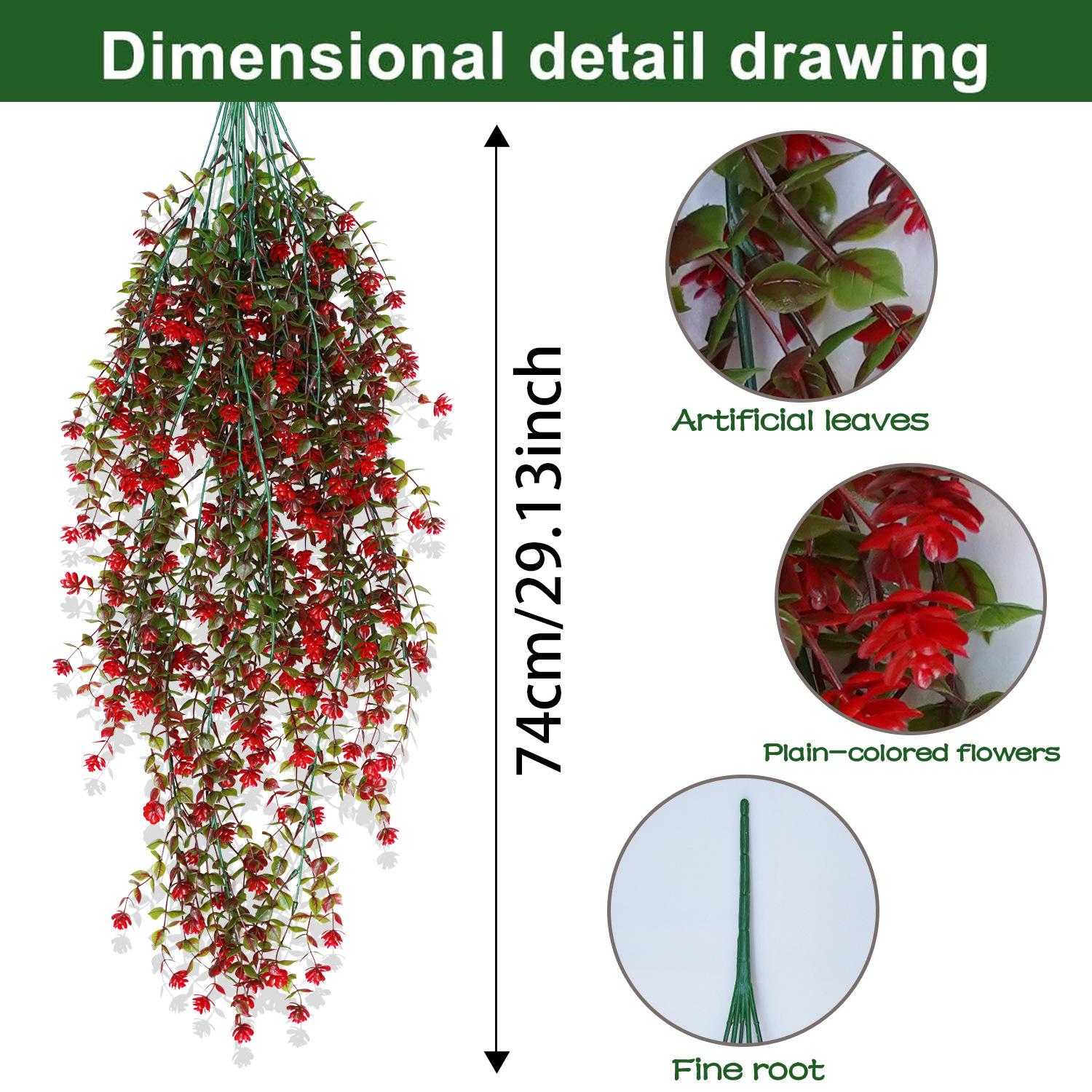 Вуличні штучні ліани, ліани евкаліпта та камелії, домашній весільний декор, штучні квіти, циганський стиль червоний
Вуличні штучні ліани, ліани евкаліпта та камелії, домашній весільний декор, штучні квіти, циганський стиль червоний