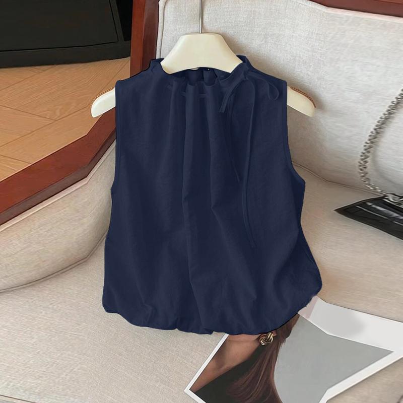 ZANZEA Женские повседневные свободные майки без рукавов с круглым вырезом L тёмно-синий
ZANZEA Женские повседневные свободные майки без рукавов с круглым вырезом L тёмно-синий