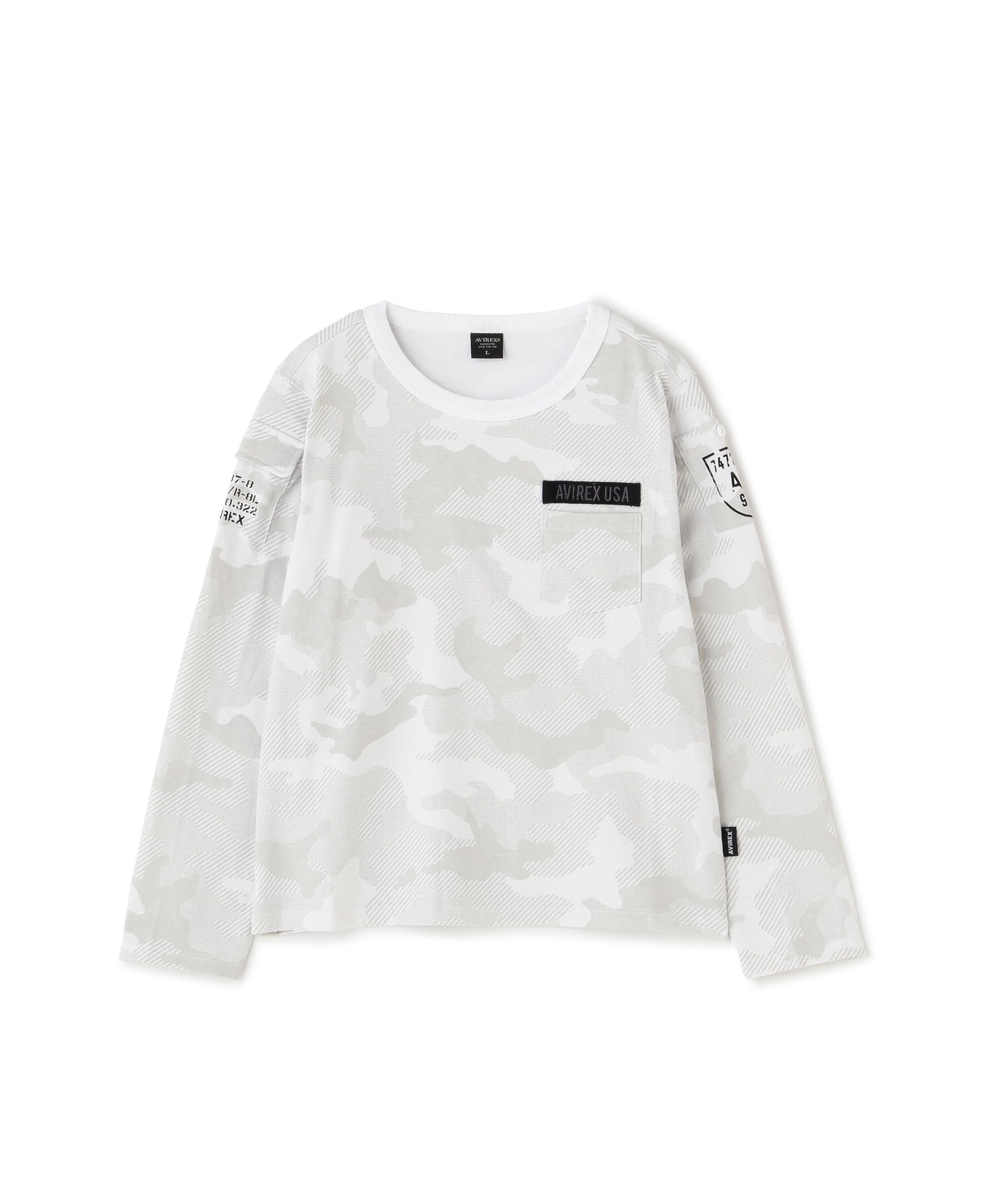 AVIREX KIDS FATIGUE CREW NECK LONGSLEEVE T-SHIRT S 444 white camo 783-3930951
AVIREX KIDS FATIGUE CREW NECK LONGSLEEVE T-SHIRT S 444 white camo 783-3930951