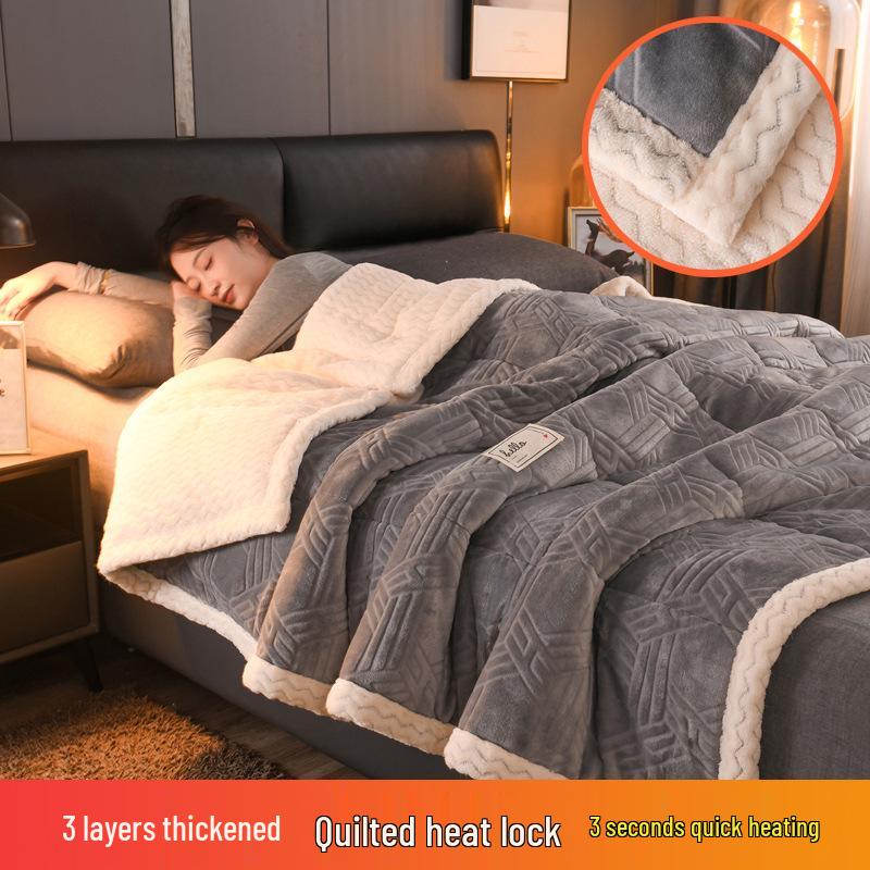 Thick Warm Fleece Blanket for Bedroom, Sofa, or Nap - Double Layer Quilt Gift 100x150cm
Thick Warm Fleece Blanket for Bedroom, Sofa, or Nap - Double Layer Quilt Gift 100x150cm