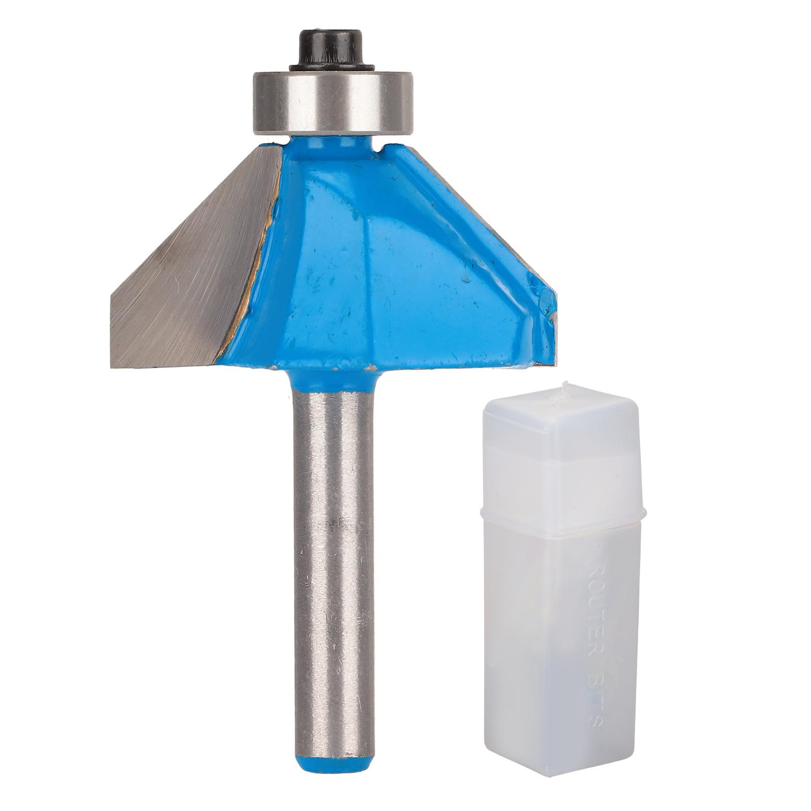 Router Bit 45 Degree 14in Round Shank Chamfer Tool with Top Bearing for Woodworking14x58
Router Bit 45 Degree 14in Round Shank Chamfer Tool with Top Bearing for Woodworking14x58