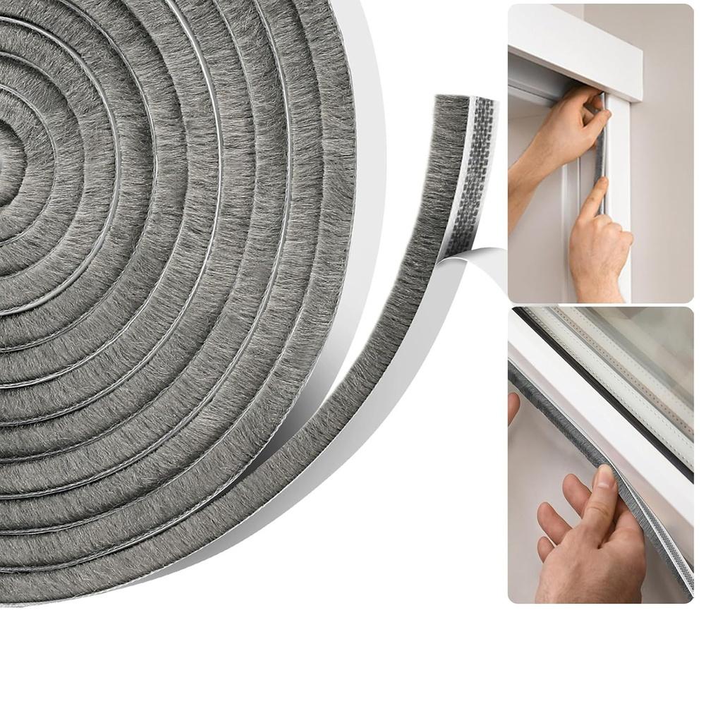 5m X 9mm Self Adhesives Door Seal Strip Weatherproof Noise Reduction Windproof Gap Filler For Home Improvement Hardware Tools сірий колір
5m X 9mm Self Adhesives Door Seal Strip Weatherproof Noise Reduction Windproof Gap Filler For Home Improvement Hardware Tools сірий колір