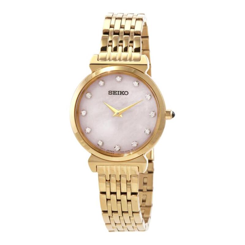 SEIKO Essentials Series 50 Meter Waterproof Quartz Steel Strap 29.6mm Women s Watch Pink Dial SFQ802
SEIKO Essentials Series 50 Meter Waterproof Quartz Steel Strap 29.6mm Women s Watch Pink Dial SFQ802