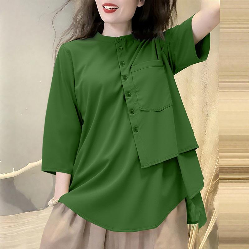 ZANZEA Женская повседневная блузка с круглым вырезом, рукавом до локтя, свободного кроя, в стиле ретро 4XL зелёный
ZANZEA Женская повседневная блузка с круглым вырезом, рукавом до локтя, свободного кроя, в стиле ретро 4XL зелёный