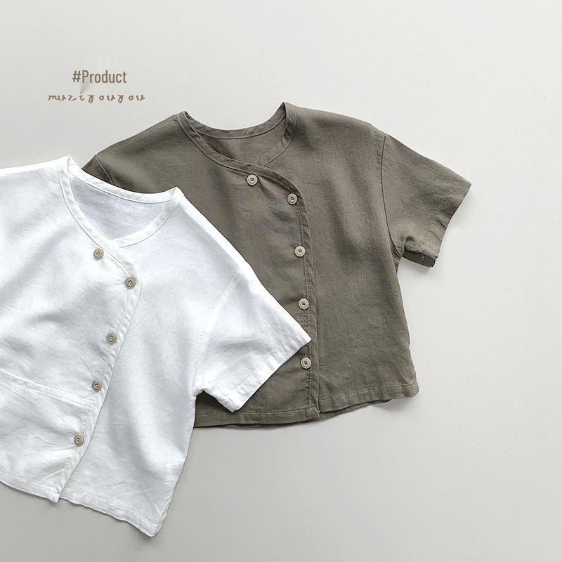 Retro Japanese Cotton-Linen Style T-Shirt for Boys & Girls - Korean Mori Inspired Short Sleeve Top 120 cm сіро-коричневий
Retro Japanese Cotton-Linen Style T-Shirt for Boys & Girls - Korean Mori Inspired Short Sleeve Top 120 cm сіро-коричневий