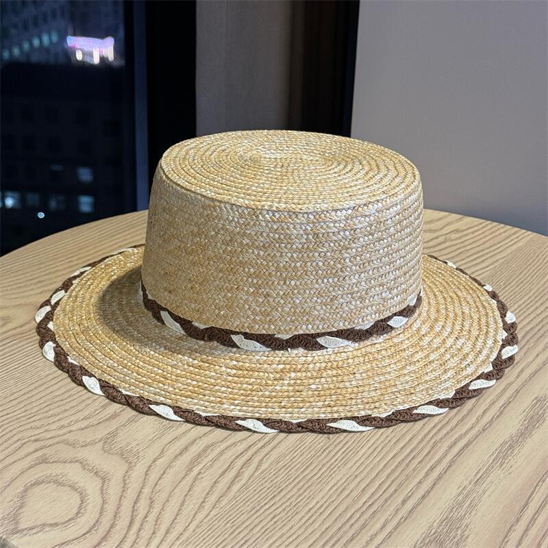 Korean-style seaside vacation flat-top hat for women, summer fresh and trendy straw hat, sun protection, beach woven hat Adult54-60Adjustable хакі
Korean-style seaside vacation flat-top hat for women, summer fresh and trendy straw hat, sun protection, beach woven hat Adult54-60Adjustable хакі